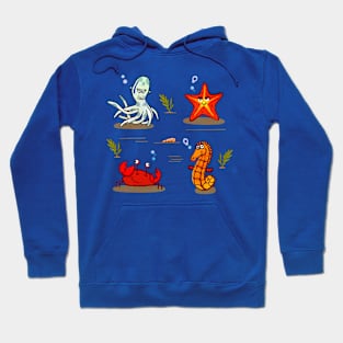 Sea Animal Watercolor Hoodie